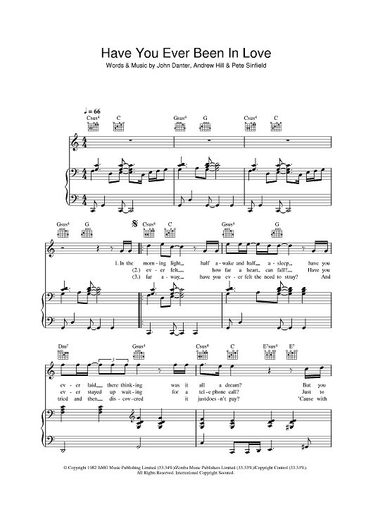 Have You Ever Been In Love Sheet Music By Westlife For Pianovocalchords Sheet Music Now 