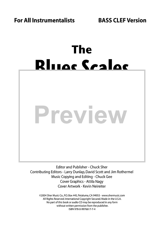 The Blues Scales Bass Clef Instruments Sheet Music For Method Book Sheet Music Now 