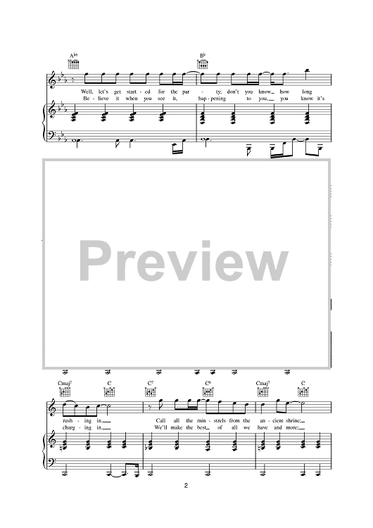 Buy C 39 Mon People Sheet Music By Paul Mccartney For Piano Vocal Chords