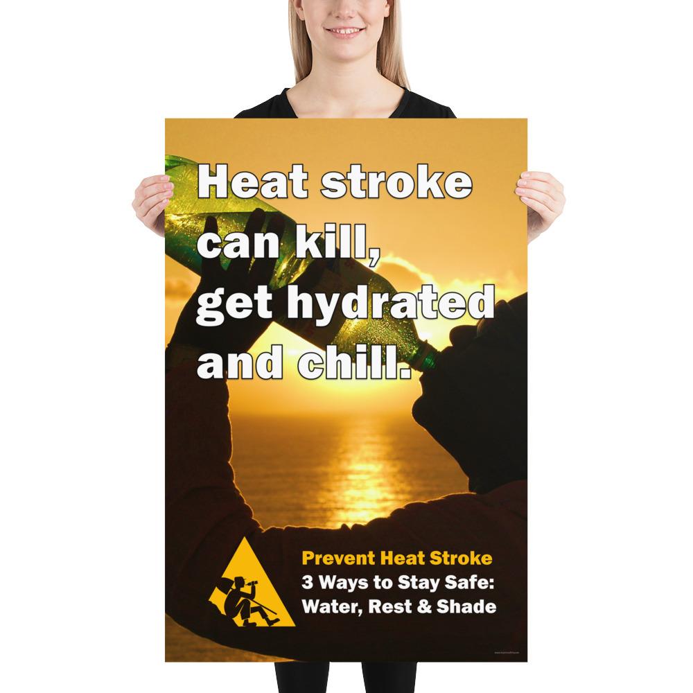 Prevent Heat Stroke Premium Safety Poster Inspire Safety 