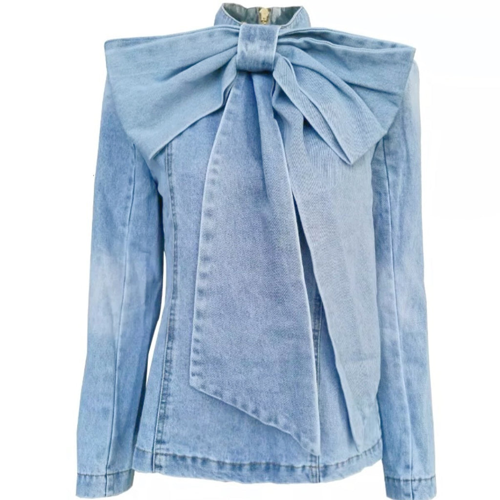 Denim Bow Blouse – LOVE|LABELS