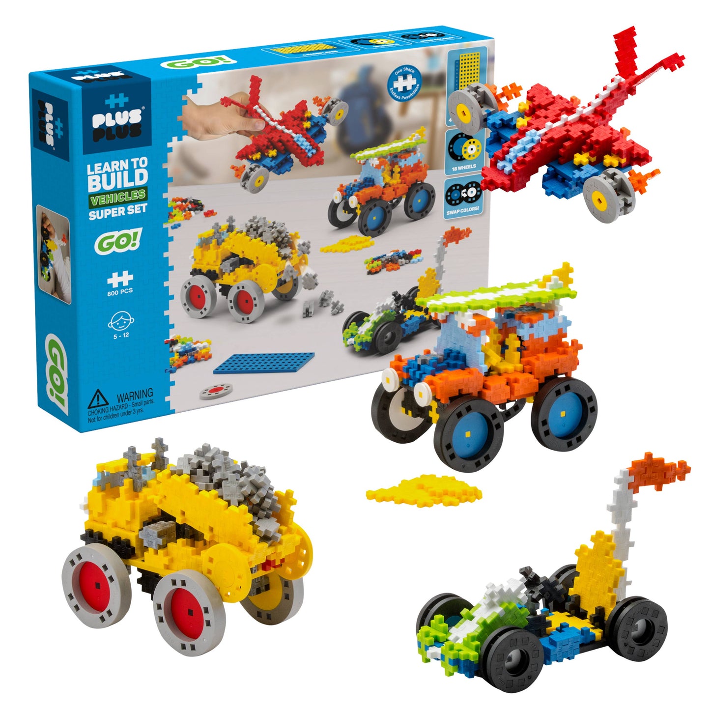 Plus- Plus Learn to Build - GO! Vehicles Super Set