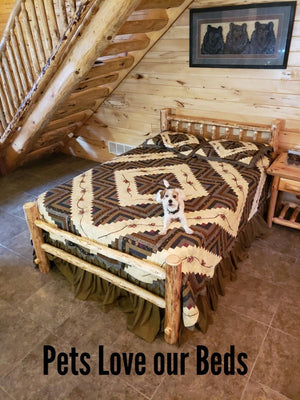 NEW! Wilderness Rustic Log Bed Frame Kit