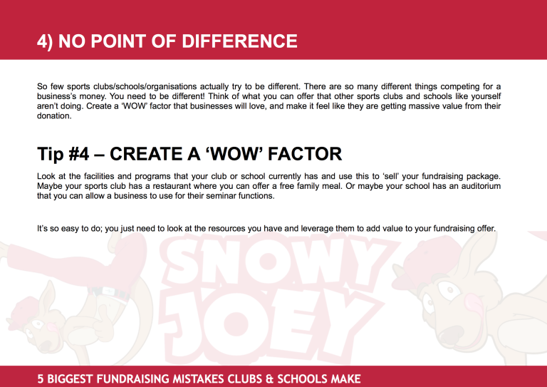 Fundraising Mistake #4: No Point Of Difference