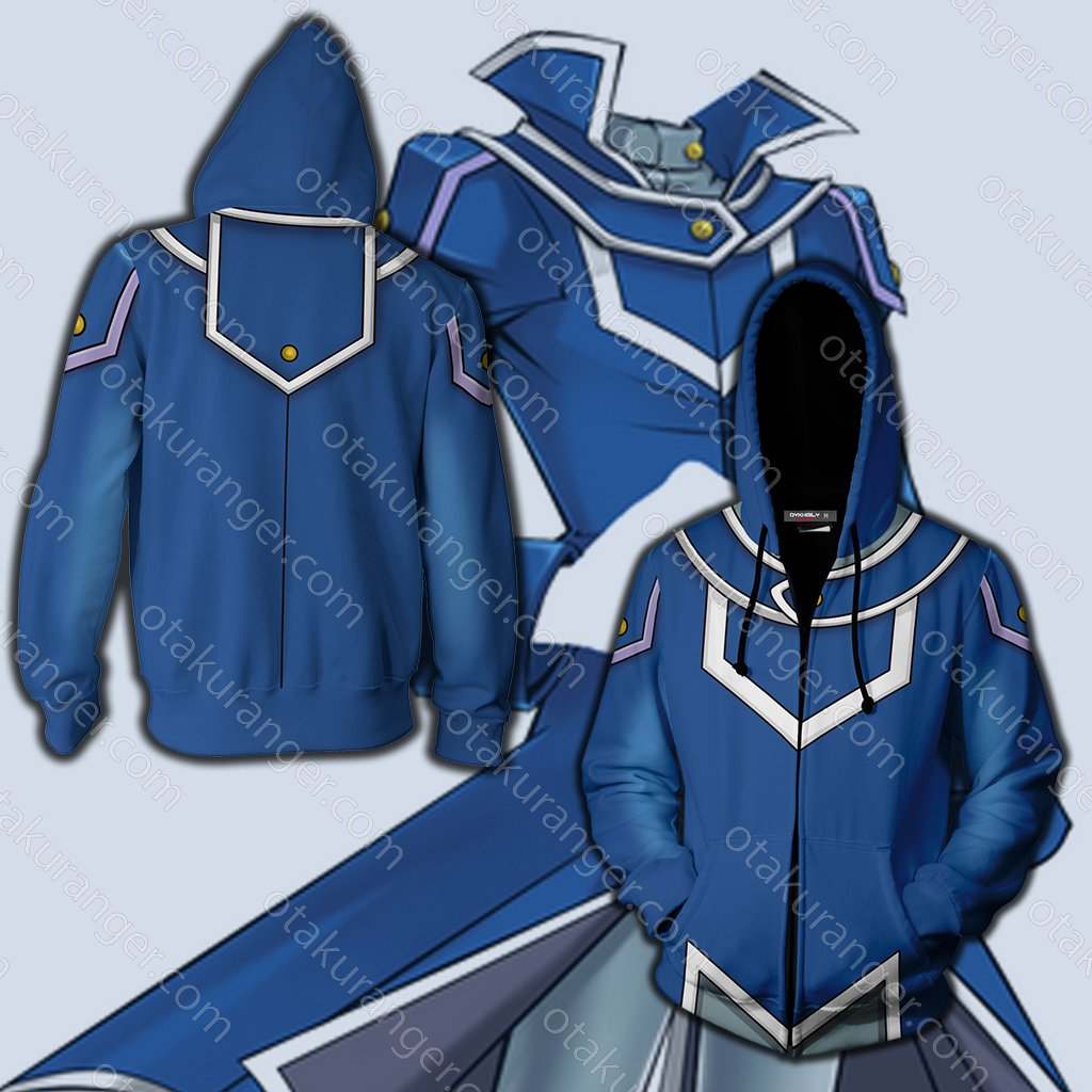 Yu-Gi-Oh! Obelisk Blue Male Cosplay Zip Up Hoodie Jacket