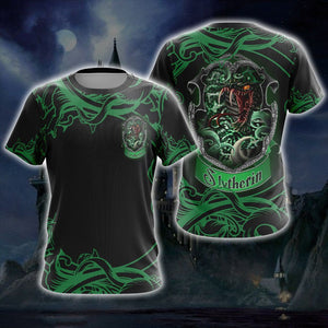 Harry Potter Hogwarts House Slytherin Unisex 3D T-shirt