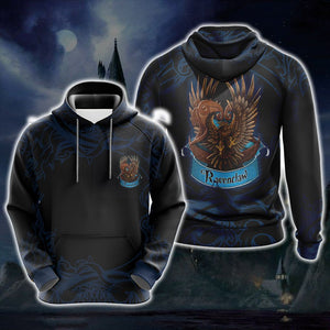 Harry Potter Hogwarts House Ravenclaw Unisex 3D Pullover Hoodie