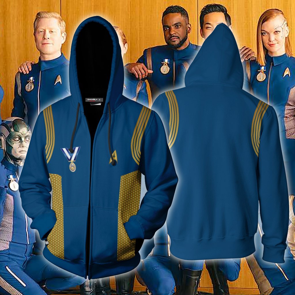 Star Trek: Discovery Uniforms Cosplay Zip Up Hoodie Jacket