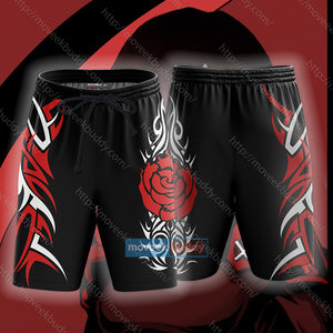 RWBY Ruby Rose Symbol Beach Short