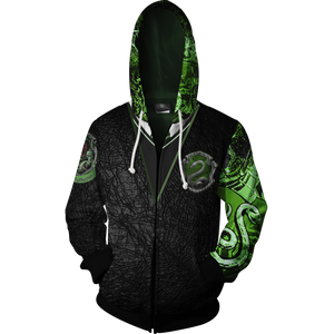 The Slytherin Snake Harry Potter Zip Up Hoodie