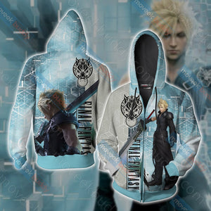 Final Fantasy - Cloud T-shirt Zip Hoodie Pullover Hoodie