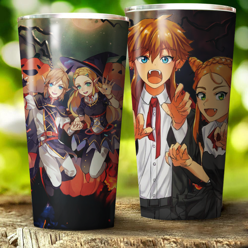 The Legend of Zelda Link & Zelda Halloween Tumbler