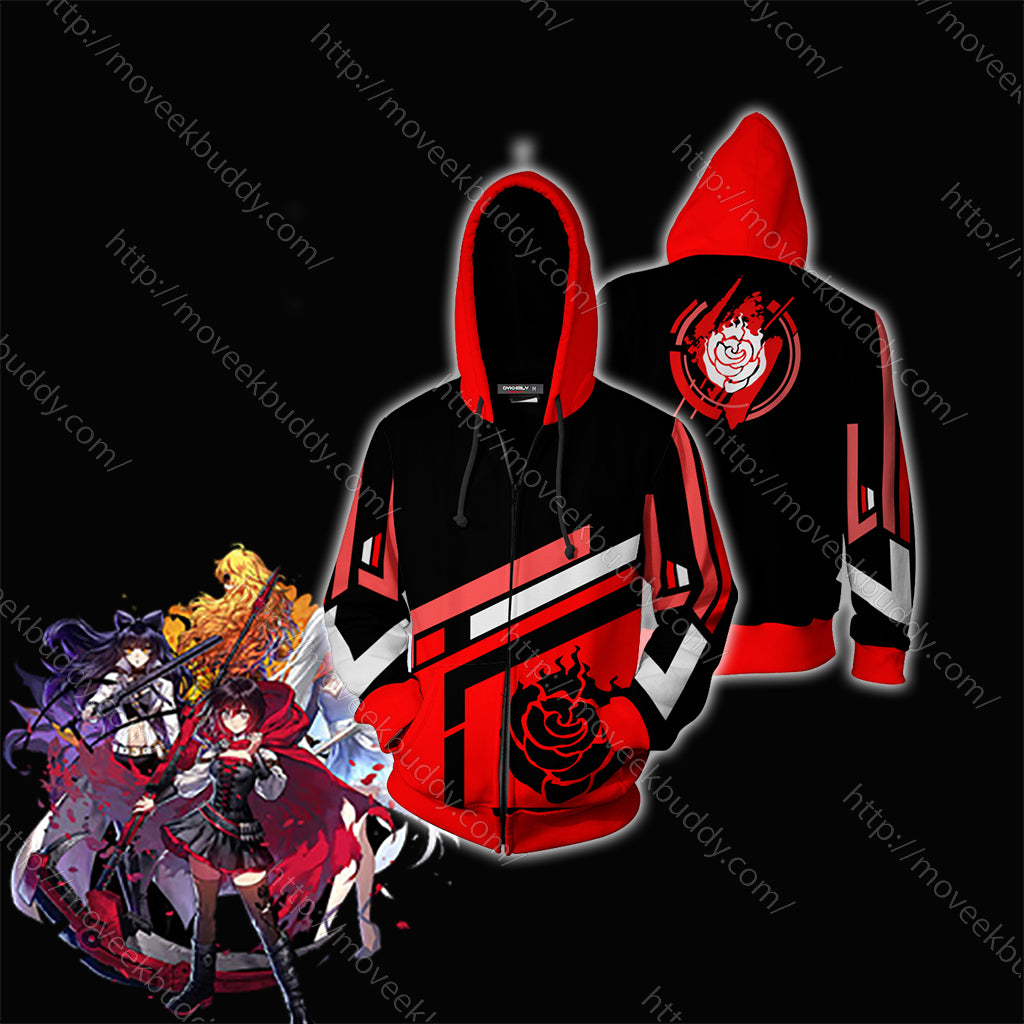 RWBY Ruby Rose New Zip Up Hoodie