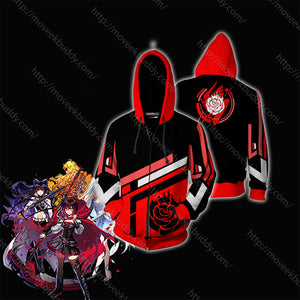 RWBY Ruby Rose New Zip Up Hoodie