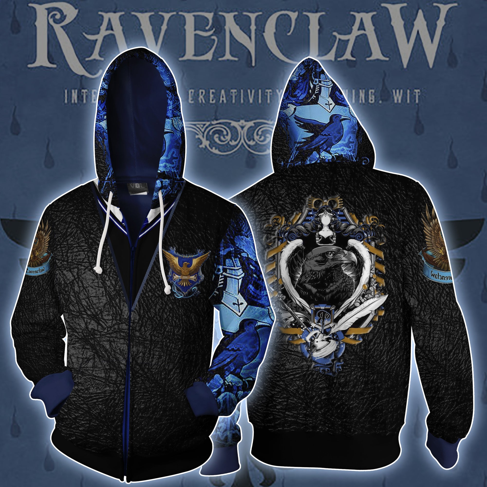 Ravenclaw Harry Potter Zip Up Hoodie