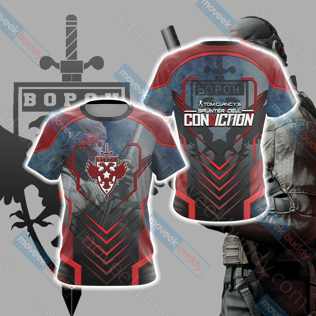 Tom Clancy's Splinter Cell: Conviction BopoH Logo Unisex 3D T-shirt