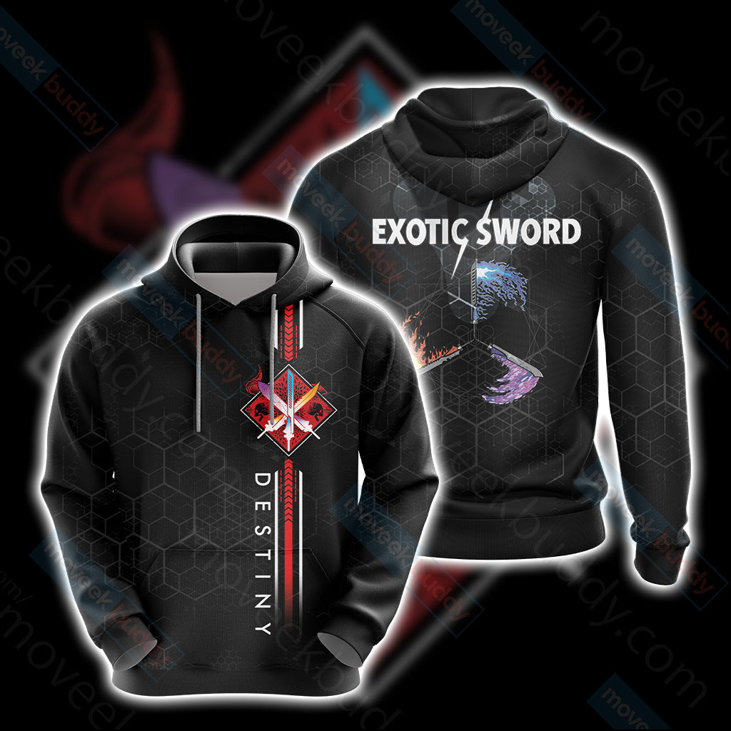 Destiny Exotic Swords Unisex 3D Hoodie