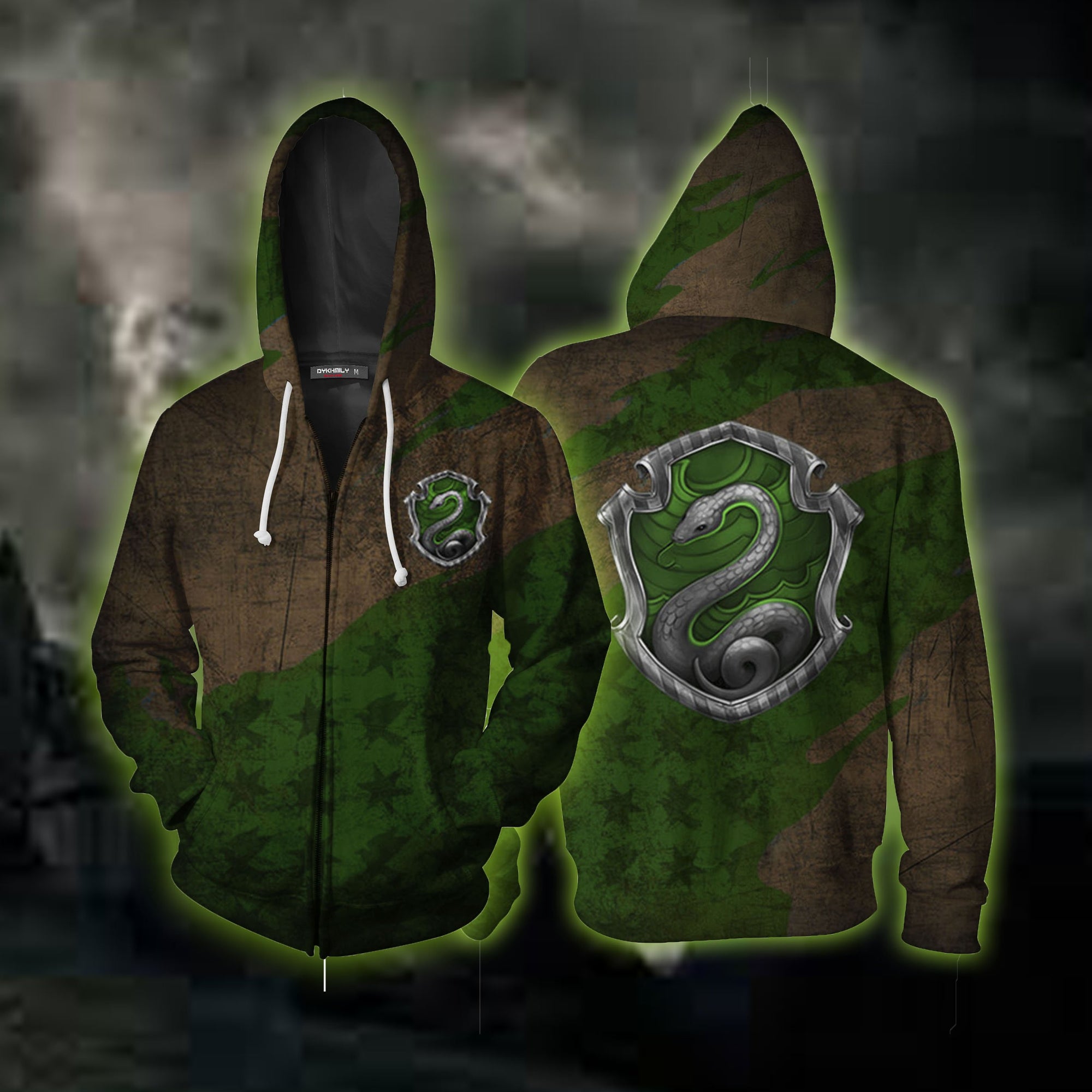 Harry Potter Slytherin House Zip Up Hoodie