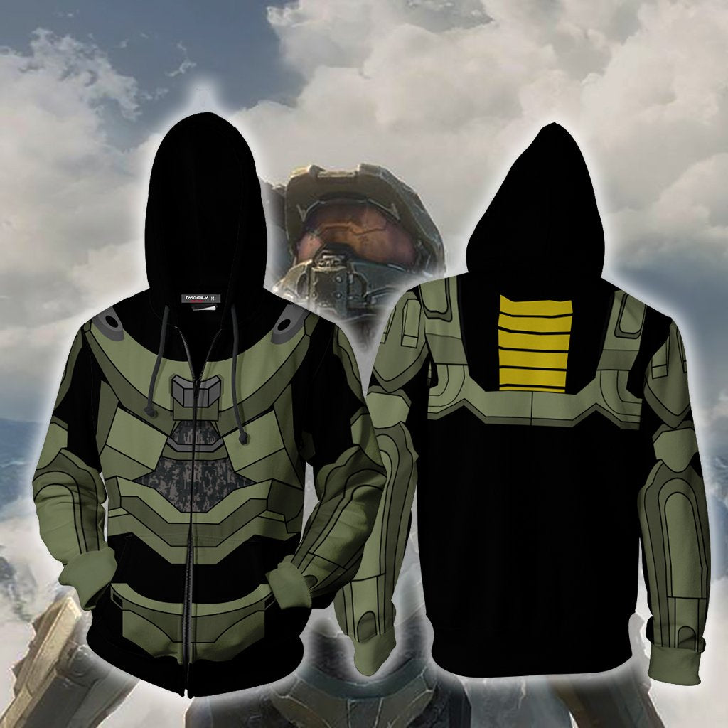 Halo Cosplay Zip Up Hoodie Jacket