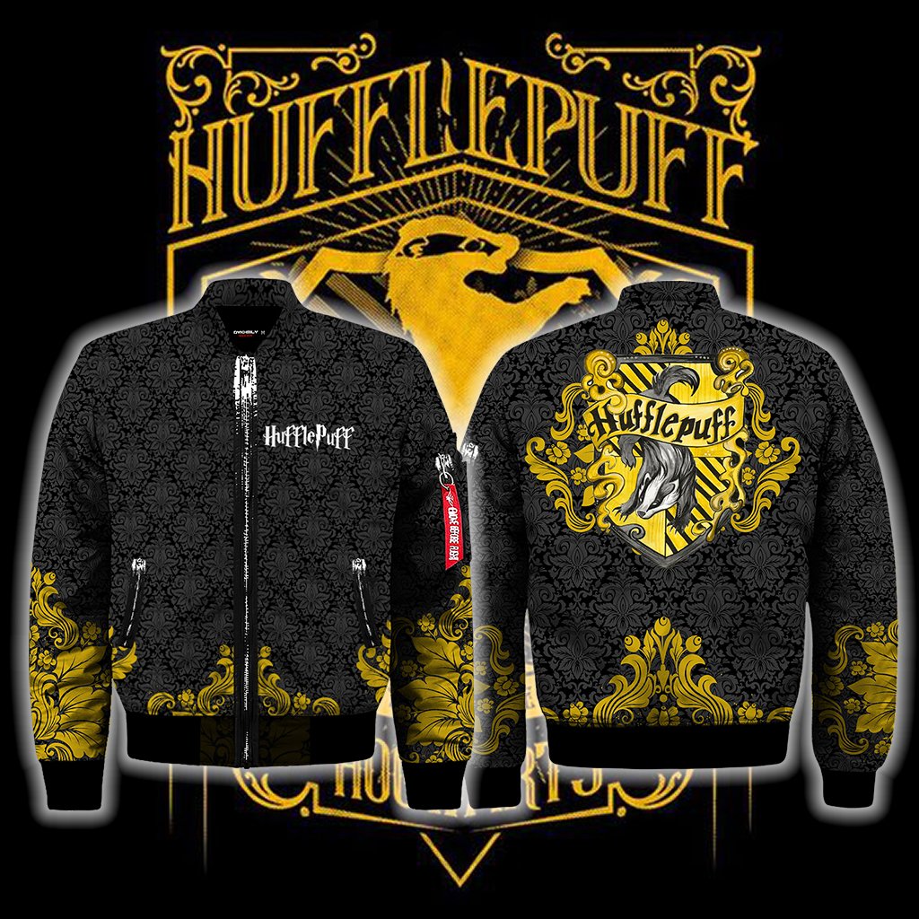 Loyal Like A Hufflepuff Harry Potter Wacky Style Bomber Jacket