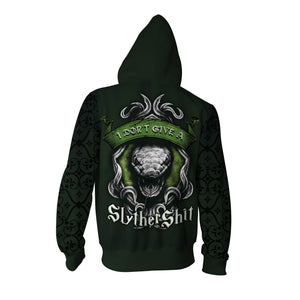 I Don't Give A SlytherShit Harry Potter 3D Zip Up Hoodie