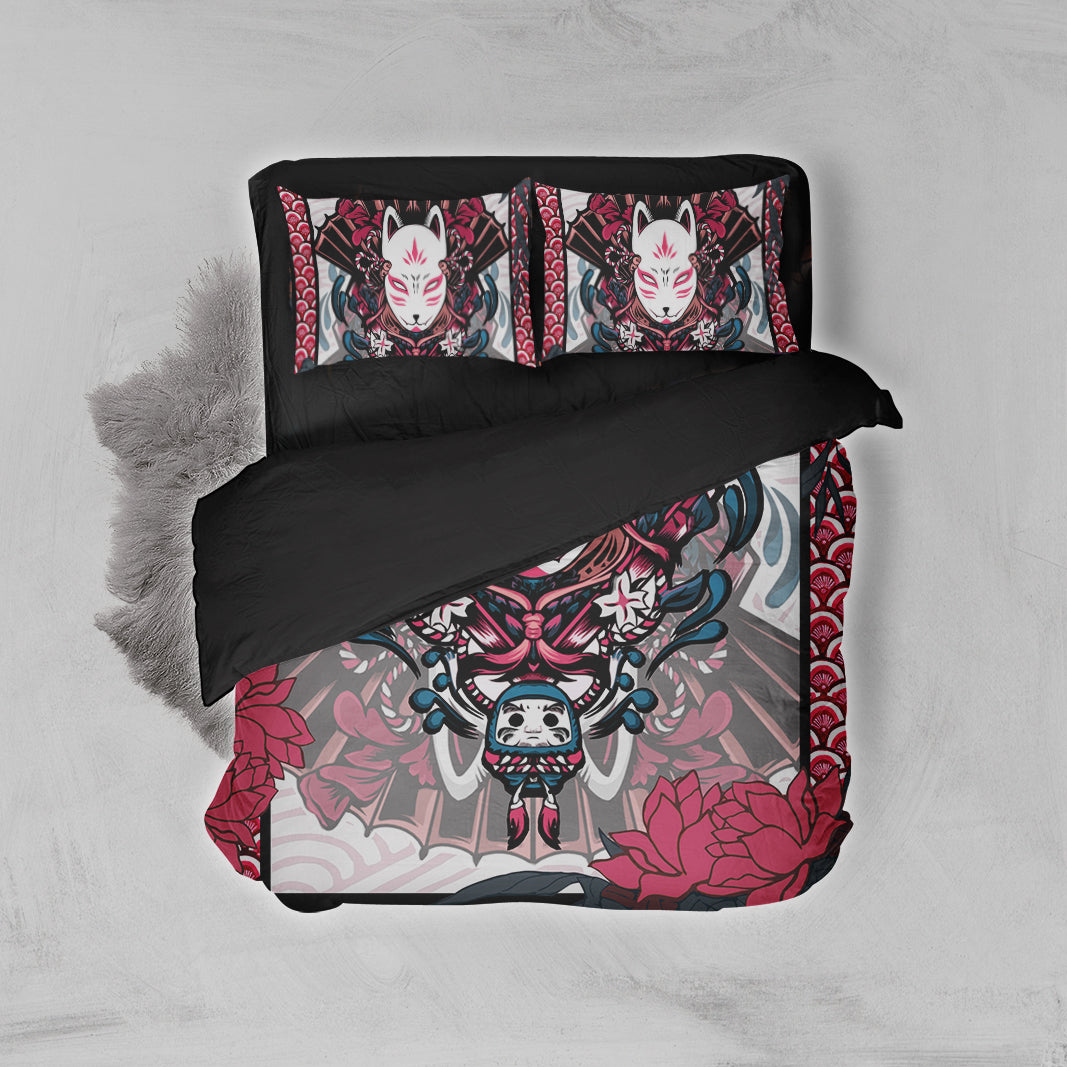 Naruto Kitsune Mask 3D Bed Set