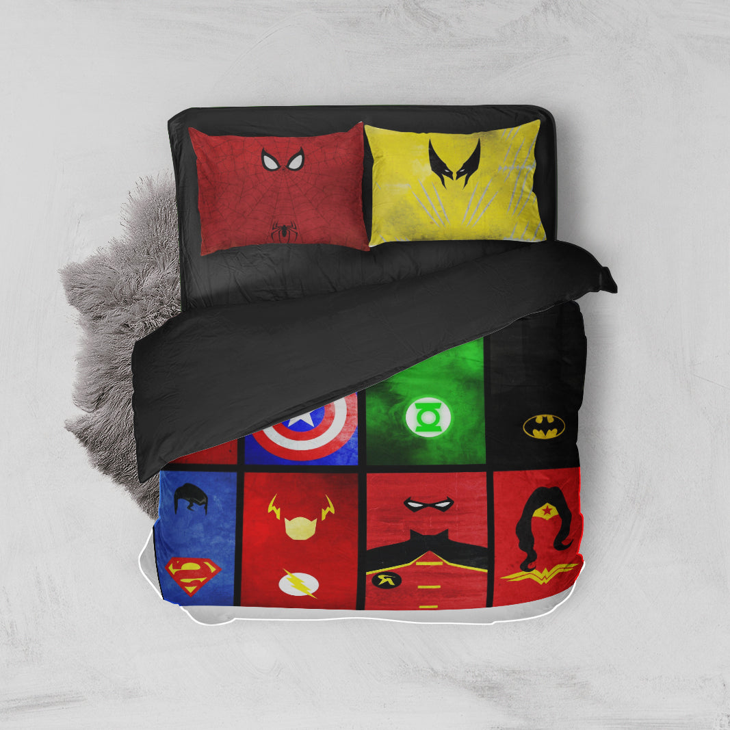 Marvel And DC Bed Set