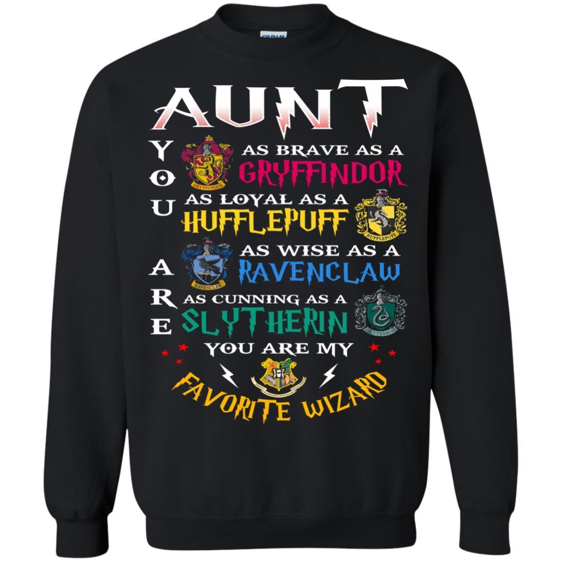 Aunt My Favorite Wizard Harry Potter Fan T-shirtG180 Gildan Crewneck Pullover Sweatshirt 8 oz.