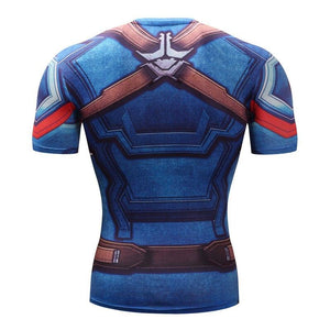 Captain America: Civil War Chris Evans Cosplay Short Sleeve Compression T-shirt