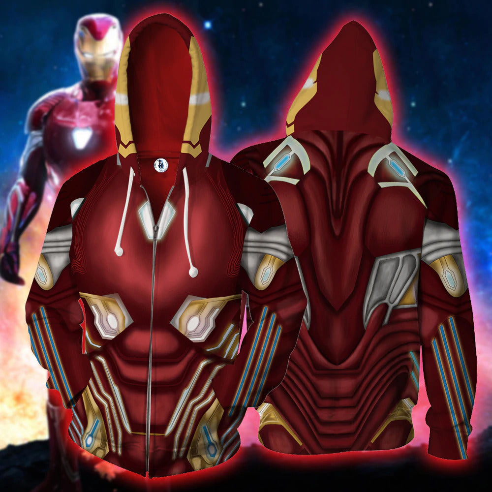 Iron Man Mark L Cosplay Zip Up Hoodie Jacket