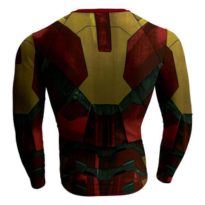 Iron Man Armor: Mark XLII Cosplay Long Sleeve Compression T-shirt