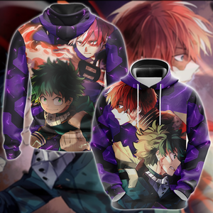 My Hero Academia: Deku x Todoroki 3D All Over Print T-shirt Tank Top Zip Hoodie Pullover Hoodie Hawaiian Shirt Beach Shorts Jogger