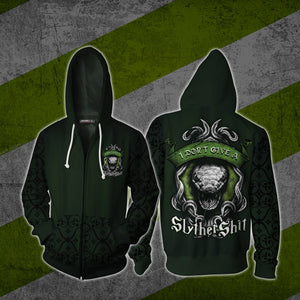 I Don't Give A SlytherShit Harry Potter 3D Zip Up Hoodie