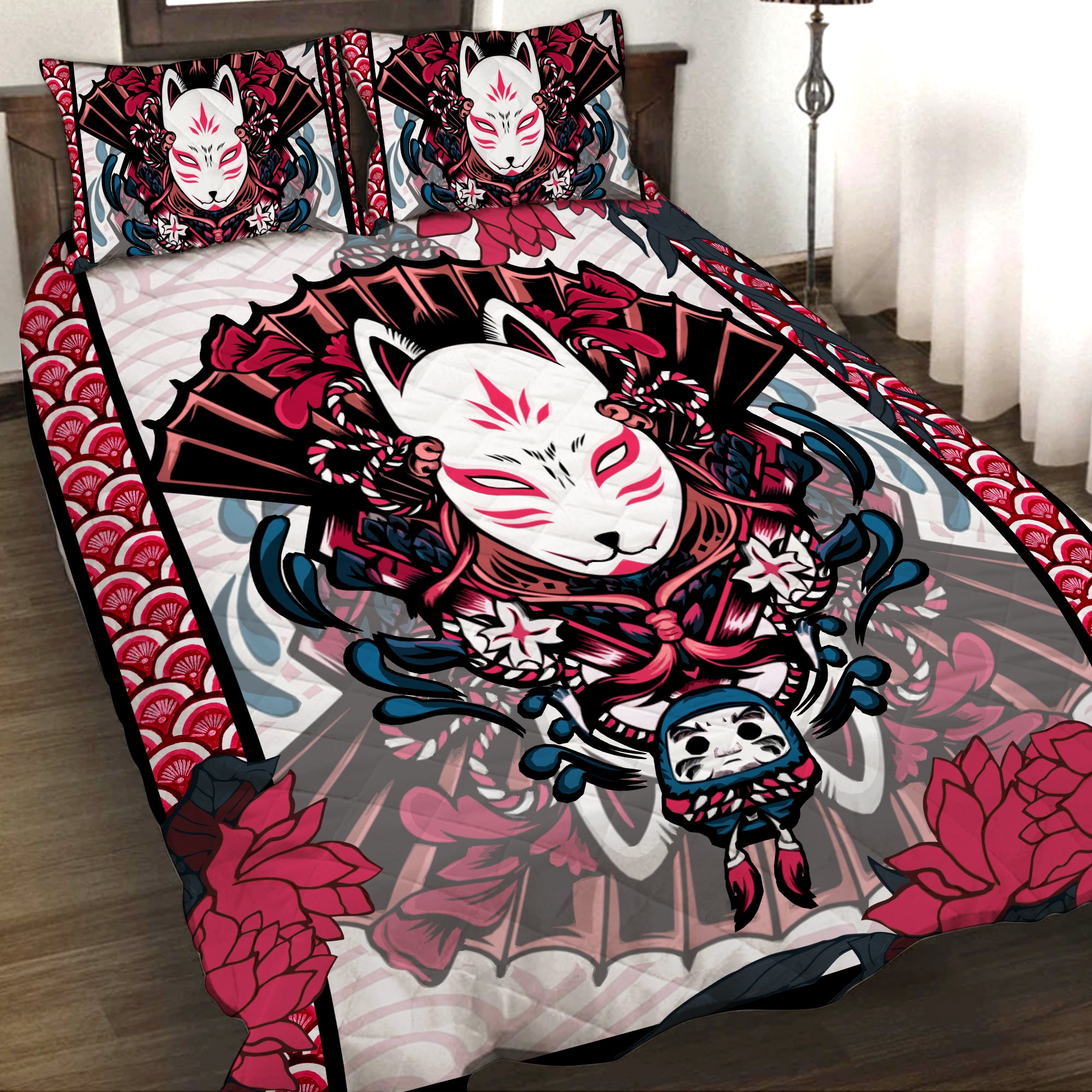 Naruto Kitsune Mask 3D Quilt Set