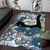 Black Cat And Flowers New Square Rug