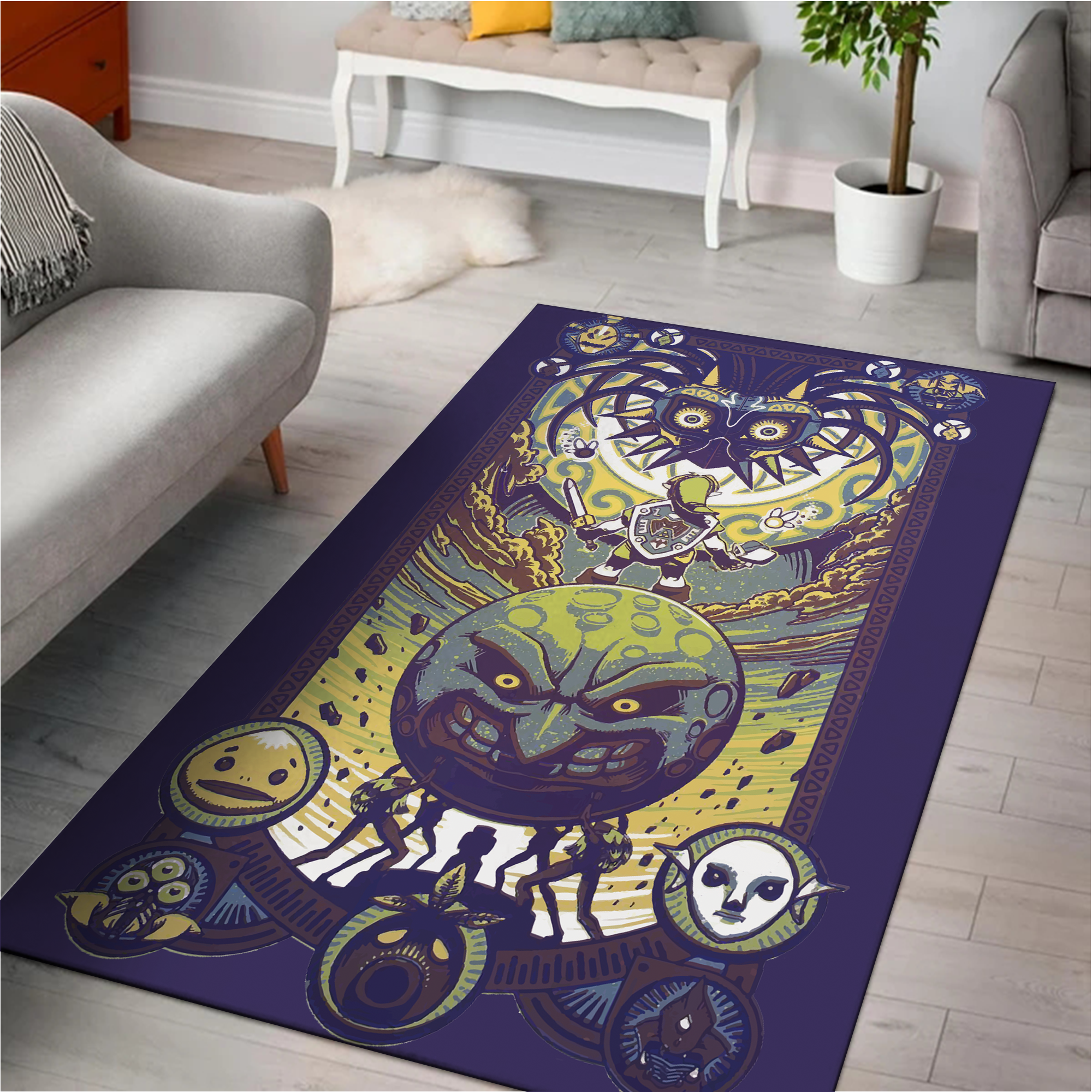 The Legend of Zelda Square Rug