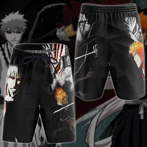 Bleach Kurosaki x Shirosaki Anime 3D All Over Print T-shirt Tank Top Zip Hoodie Pullover Hoodie Hawaiian Shirt Beach Shorts Jogger