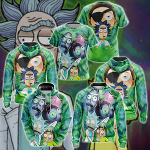 Rick and Morty 3D All Over Print T-shirt Tank Top Zip Hoodie Pullover Hoodie Hawaiian Shirt Beach Shorts Jogger