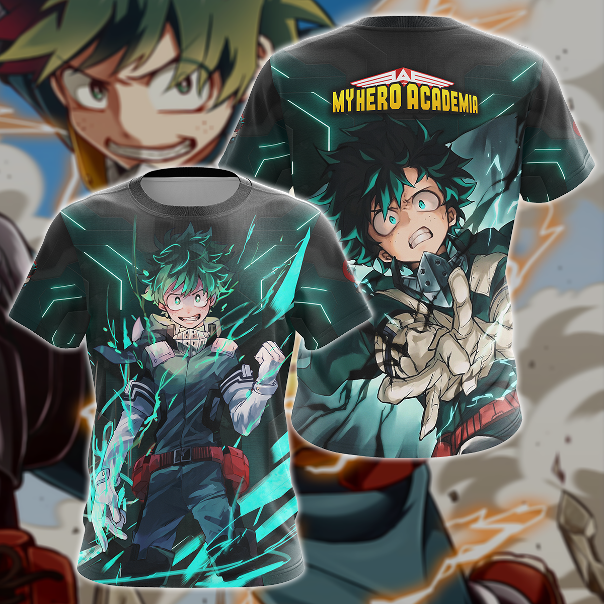 My Hero Academia Deku Midoriya Izuku 3D All Over Print T-shirt Tank Top Zip Hoodie Pullover Hoodie Hawaiian Shirt Beach Shorts Jogger