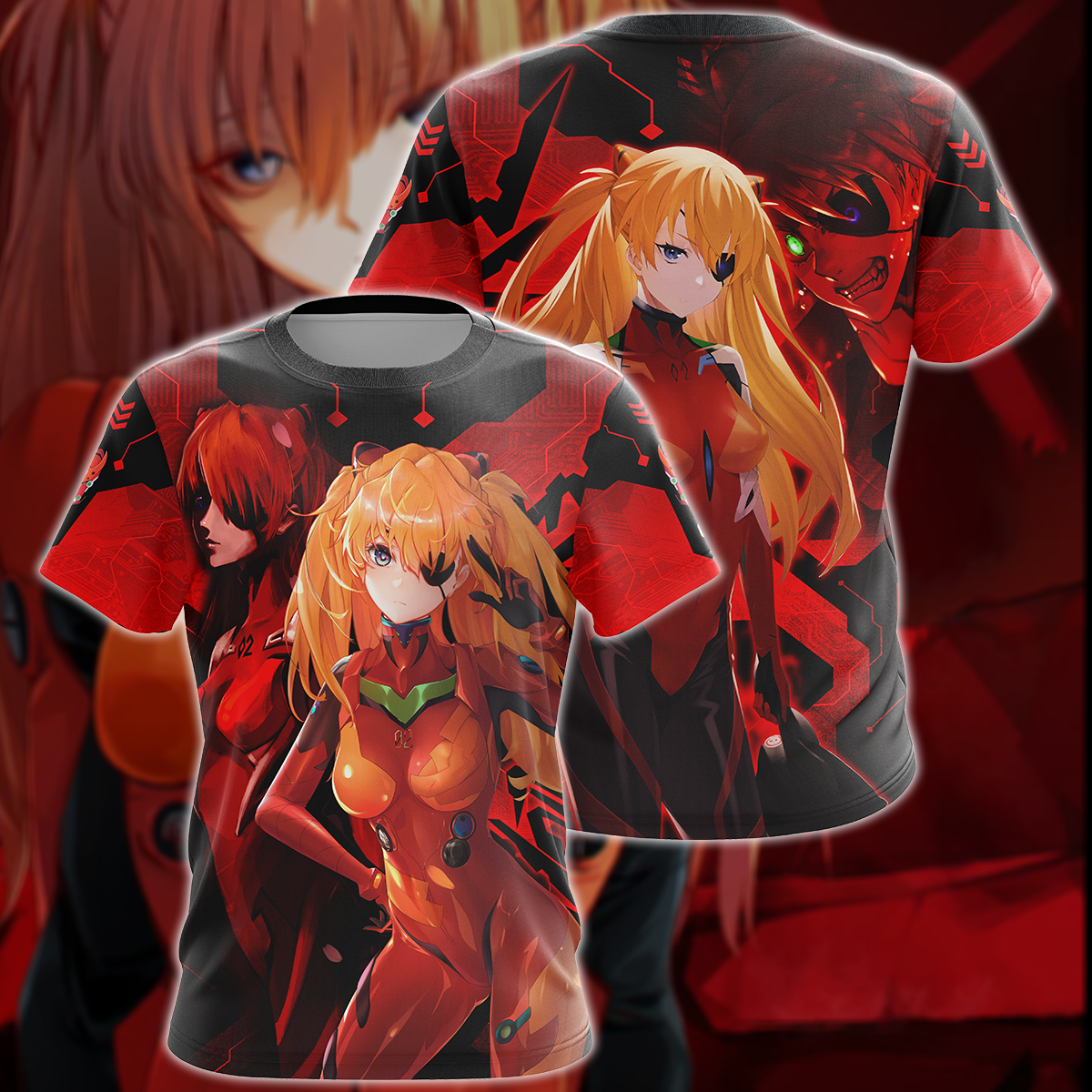 Neon Genesis Evangelion 3D All Over Print T-shirt Tank Top Zip Hoodie Pullover Hoodie Hawaiian Shirt Beach Shorts Jogger