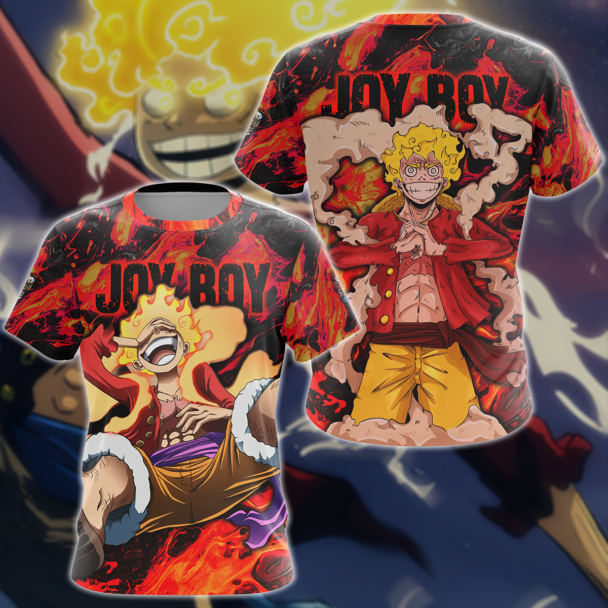 One Piece Joy boy Luffy  Anime Manga 3D All Over Print T-shirt Tank Top Zip Hoodie Pullover Hoodie Hawaiian Shirt Beach Shorts Jogger