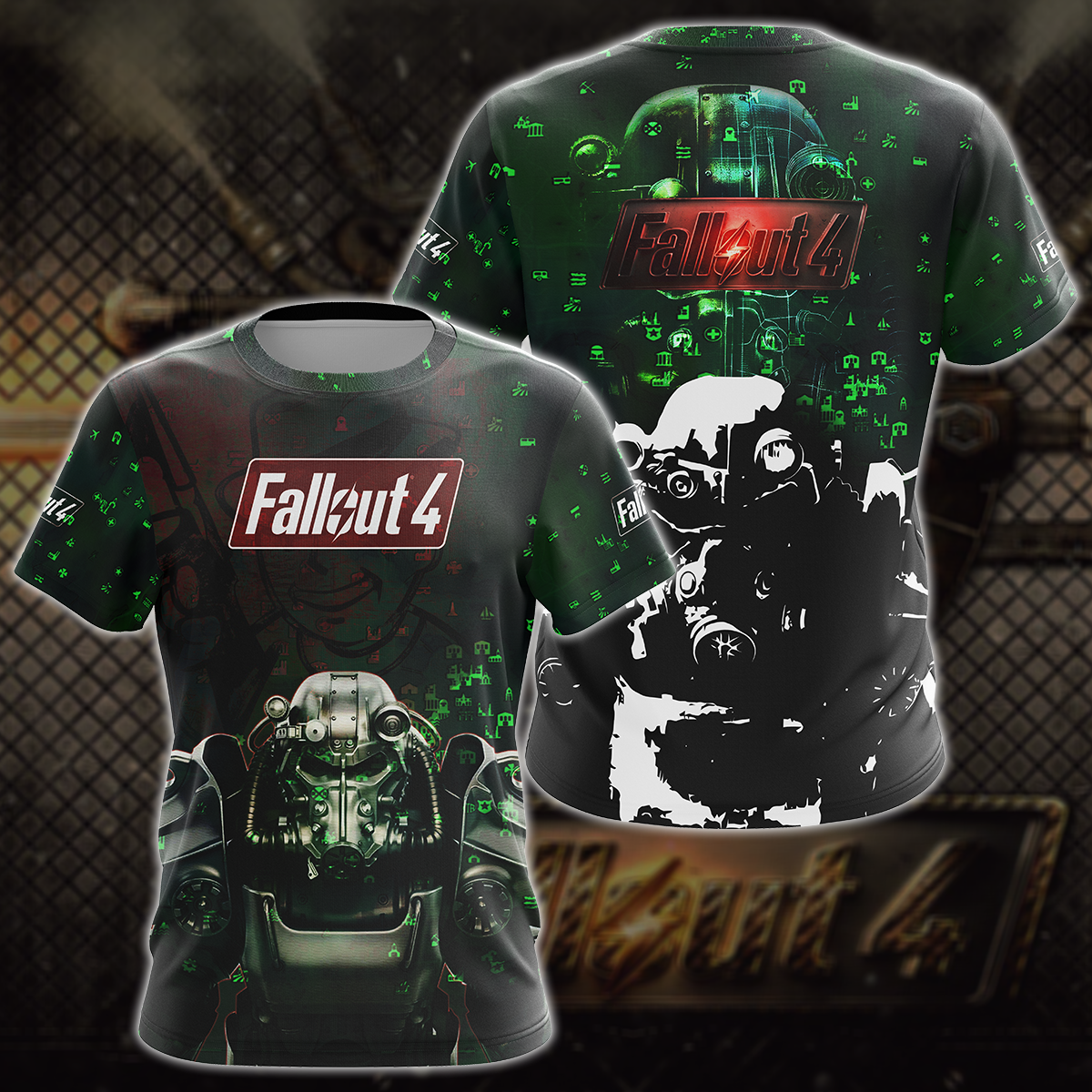 Fallout 4 Video Game 3D All Over Print T-shirt Tank Top Zip Hoodie Pullover Hoodie Hawaiian Shirt Beach Shorts Jogger