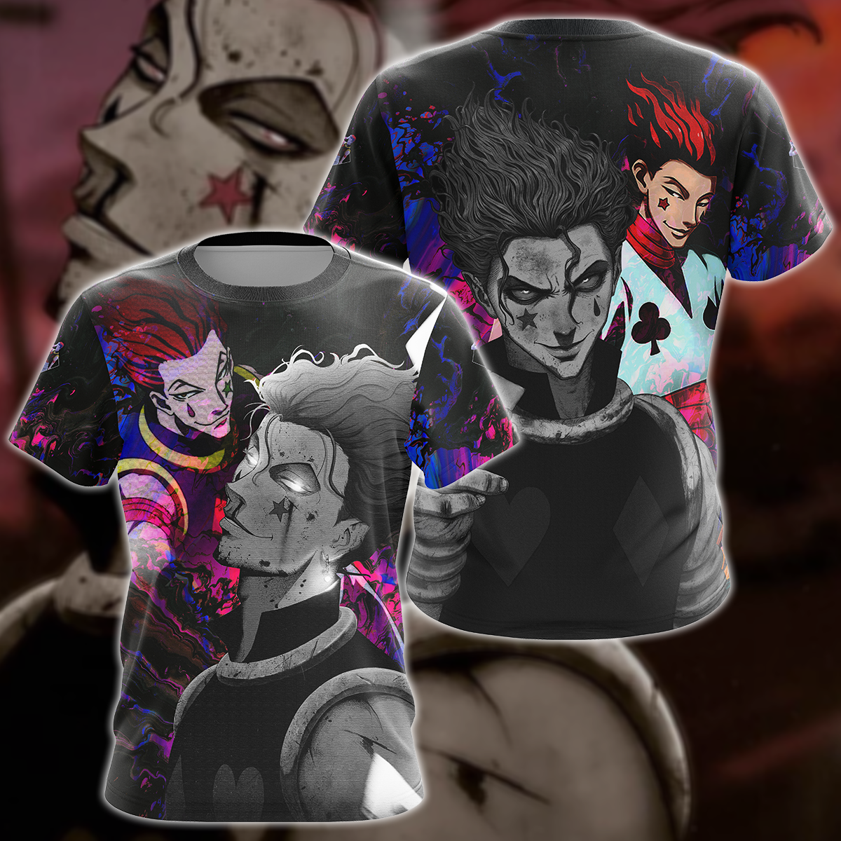 Hunter x Hunter Hisoka 3D All Over Print T-shirt Tank Top Zip Hoodie Pullover Hoodie Hawaiian Shirt Beach Shorts Jogger