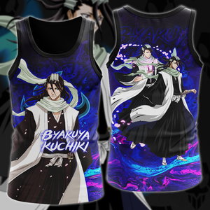 Bleach Byakuya Kuchiki Anime Manga 3D All Over Print T-shirt Tank Top Zip Hoodie Pullover Hoodie Hawaiian Shirt Beach Shorts Jogger