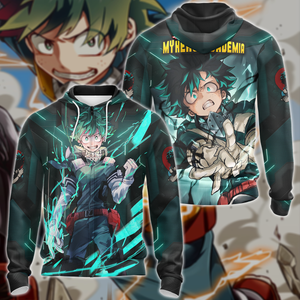 My Hero Academia Deku Midoriya Izuku 3D All Over Print T-shirt Tank Top Zip Hoodie Pullover Hoodie Hawaiian Shirt Beach Shorts Jogger