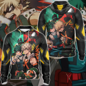 My Hero Academia: Deku x Bakugo 3D All Over Print T-shirt Tank Top Zip Hoodie Pullover Hoodie Hawaiian Shirt Beach Shorts Jogger