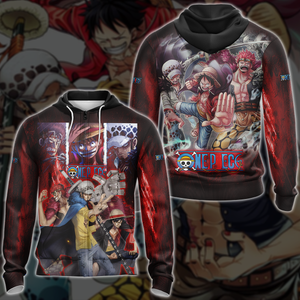 One Piece Luffy Kid Law Anime Manga 3D All Over Print T-shirt Tank Top Zip Hoodie Pullover Hoodie Hawaiian Shirt Beach Shorts Jogger