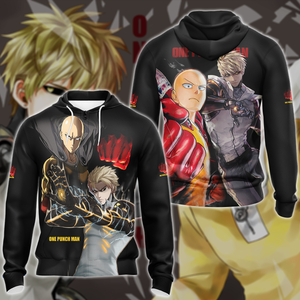 One Punch Man Saitama x Genos Anime Manga 3D All Over Print T-shirt Tank Top Zip Hoodie Pullover Hoodie Hawaiian Shirt Beach Shorts Jogger