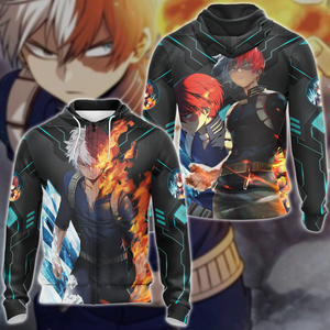 My Hero Academia Todoroki Shoto 3D All Over Print T-shirt Tank Top Zip Hoodie Pullover Hoodie Hawaiian Shirt Beach Shorts Jogger