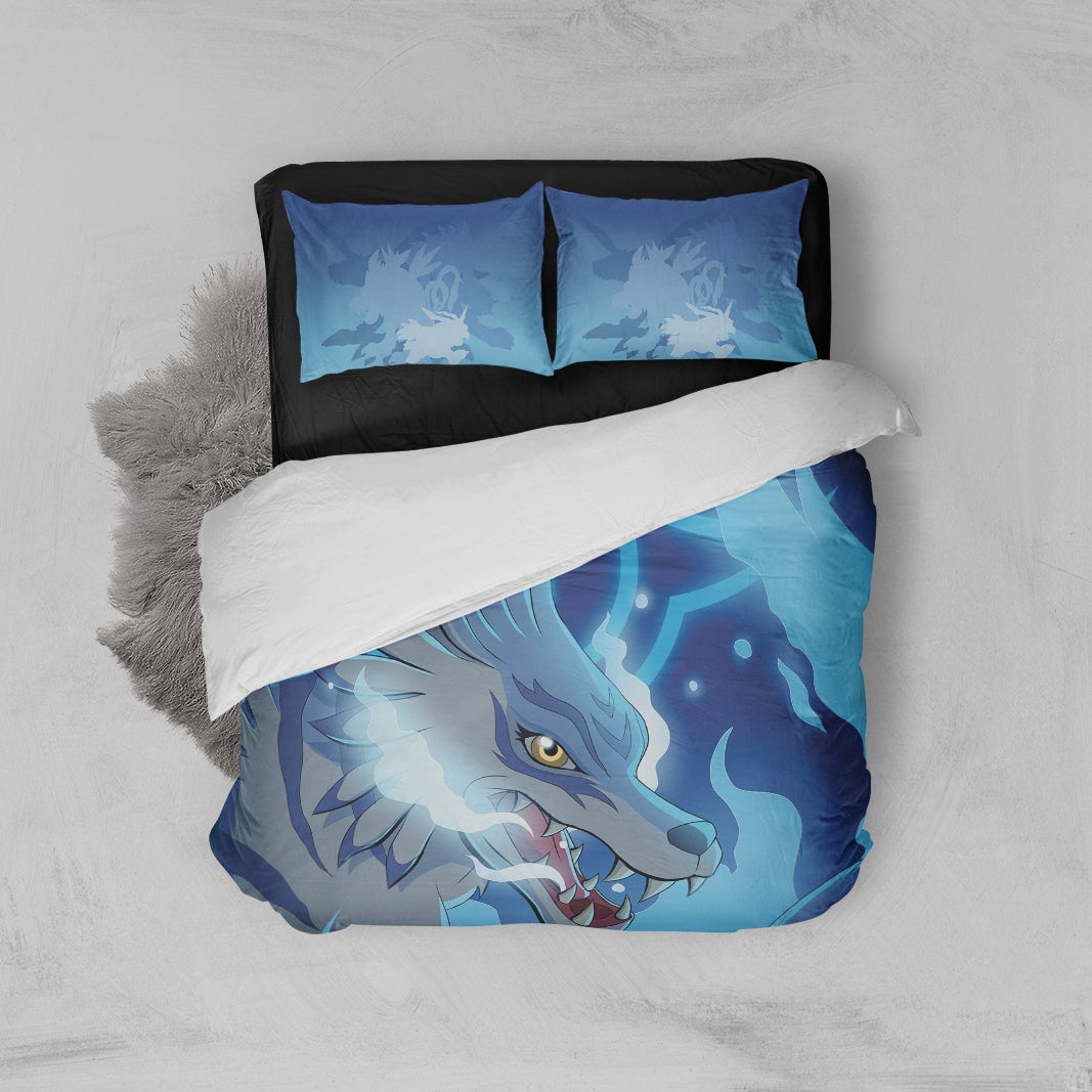 Digimon Garurumon 3D Bed Set